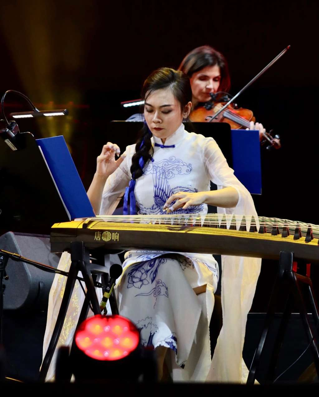 guzheng performance overseas by top guzheng player Qing Du 